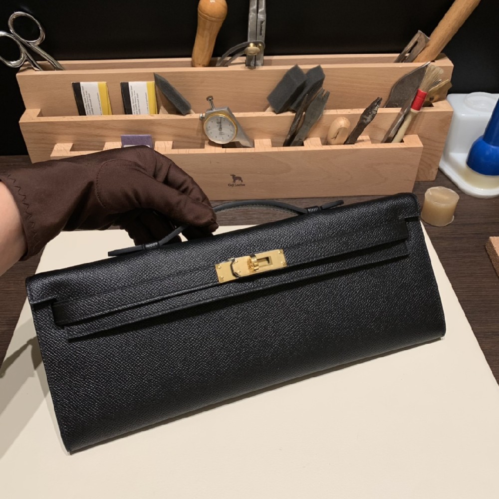 Cut epsom 黑色 金扣