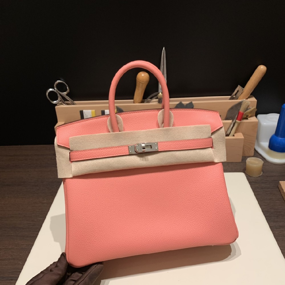 现货❤️25cm birkin togo 夏日粉 银扣