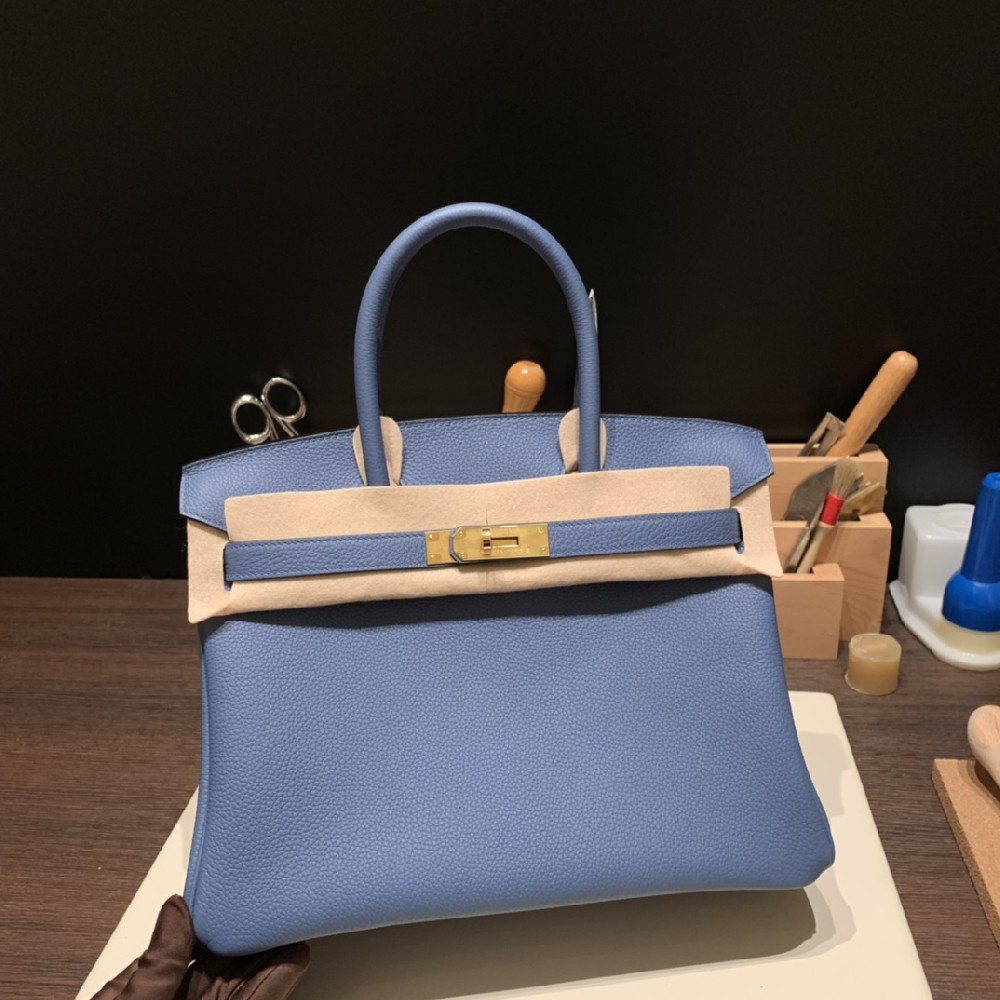 现货❤️30cm birkin togo 玛瑙蓝 金扣